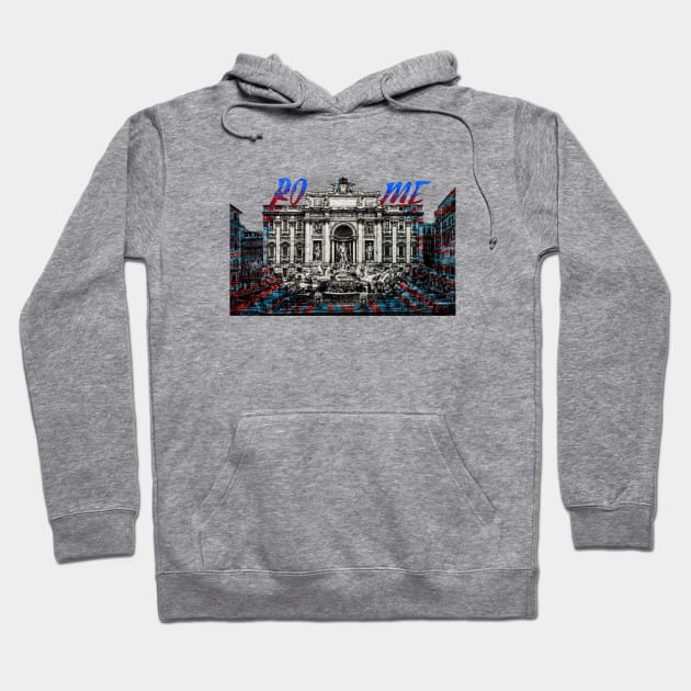 Trevi Fountain, Rome Hoodie by KoumlisArt